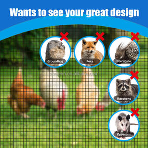 Groothandel 1/2x1/2 1*1 Zwart Vinyl Gecoate Hardware Cloth Gelaste Draadgaas Rol - Product Image 4