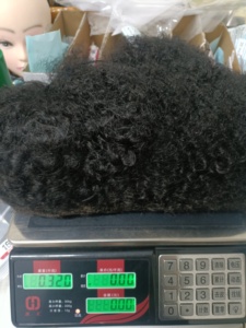 โปรโมชั่น Letsfly 54$ วิกผมแท้ Afro Kinky Curly ขนาด 14 นิ้ว น้ำหนัก 300 กรัม สีดำธรรมชาติ ไม่มีเชือกผูกผม มีหน้าม้า ขายส่ง - Product Image 5