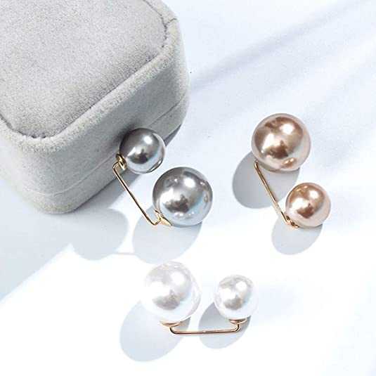 UNIQ LCH002 Fashion Brooch Pins for Women Pearl Safety Pin Wedding Collar Shirt Pin Buttons Sweater Brooch
