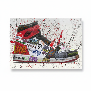 Graffiti Sneaker <b>Canvas</b> Print Modern Art Deco Shoe Art <b>Wall</b> Hanging Panel Print - Product Image 2