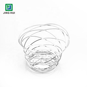 Pantalla de Lámpara Redonda de Metal Plano Hecha a Mano, Pantalla de Lámpara Dorada Tridimensional - Product Image 3