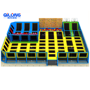 Los niños populares caramelo juegos gran rectángulo barato de interior Trampolines parque con Ninja <span class=keywords><strong>curso</strong></span> - Product Image 1