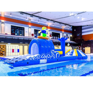 Parcours de course aquatique gonflable avec toboggan, piste d'aventure gonflable haute capacité pour piscines et centres de villégiature - Product Image 4