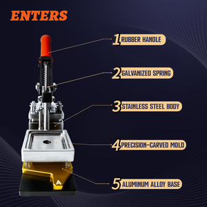 2.5x2.5 "vuông tủ lạnh nam châm Maker Máy 63.5x63.5mm DIY ảnh nam châm làm Kit nút Maker sáng tạo tủ lạnh dán - Product Image 2