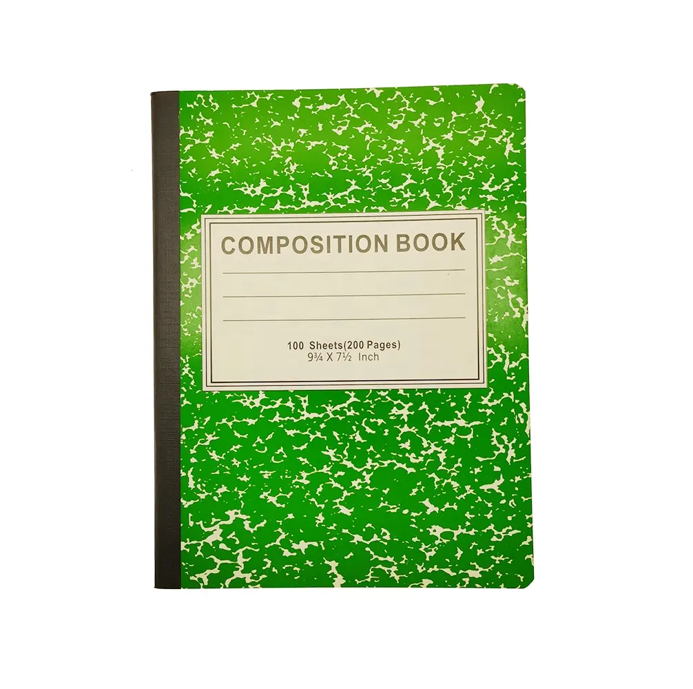 American School Supply 200 Pages Sewn Binding Exercise Book Marble Composition Stationery Notebooks