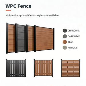 <span class=keywords><strong>Valla</strong></span> Decorativa Anti-escalada para Jardín Exterior, Poste de Aluminio, Listones Horizontales, Privacidad, Verde Artificial, WPC, 6 Pies de Alto - Product Image 5