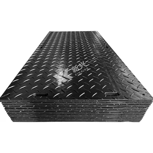 Полые композитные защитные коврики для заземления, композитные дорожные пластины, черная ПЭ сотовая конструкция 367,20 кг