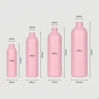 Bouteille d'huile capillaire vide en PE avec embout pointu, couleur rose personnalisée, 120 ml, 240 ml, 360 ml, pour sérums de soin du cuir chevelu