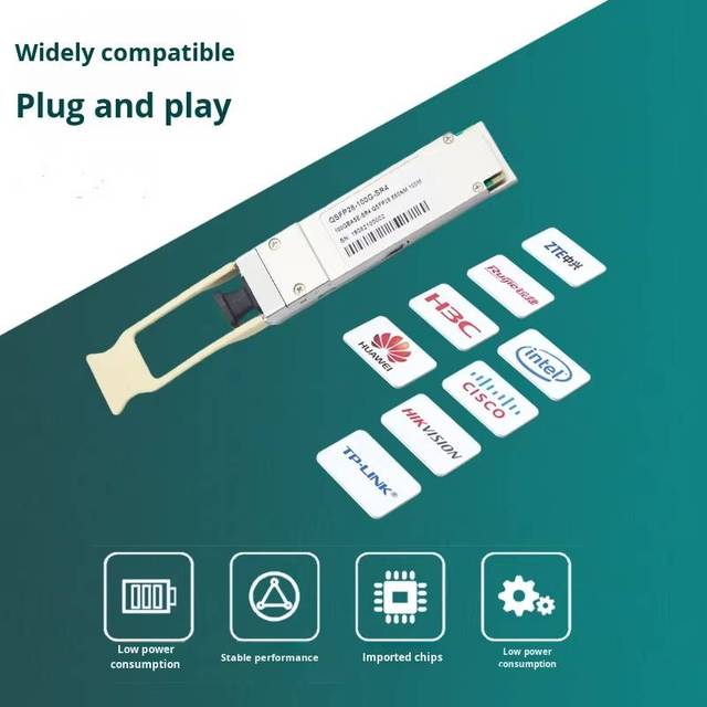 JFCOM 100G QSFP28-SR4-850nm-MPO Multi-Mode Optical Module 100% Source Factory Compatibility Cable