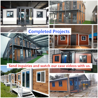 Maison conteneur modulaire extensible à 2 chambres, coupe-vent et respirante, préfabriquée moderne et portable pour projets scolaires et hôteliers