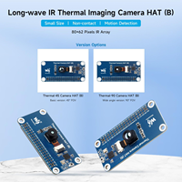 Aismartlink Waveshare Caméra IR FOV 45 ° Caméra d'imagerie thermique IR à ondes longues HAT (B), compatible avec Raspberry Pi 5