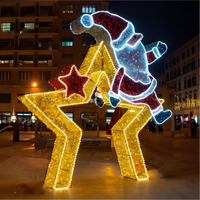 Arche d'entrée en forme de boule de 3 m de haut, éclairée par LED, étanche IP65, CRI Ra95, pour décorations de Noël intérieures/extérieures