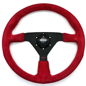 TITPEER JDM Racing Car 13/14 Inch 350mm Flat And Deep Disc Modified Sports Steering Wheel