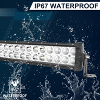 Barre lumineuse LED incurvée de 21 pouces 120W, faisceau combiné spot et large, pour 4x4 tout-terrain, camion, SUV, VTT