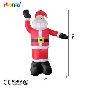 Décoration gonflable extérieure de Noël à bas prix publicitaire du Père Noël à lever à la main décoration gonflable à LED pour le festival - Product Image 2