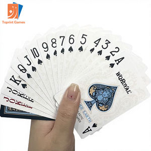 Cartes <span class=keywords><strong>à</strong></span> Jouer <span class=keywords><strong>de</strong></span> Luxe Personnalisées avec Logo Imprimé, Écologiques et Imperméables, Jeu <span class=keywords><strong>de</strong></span> Cartes en Papier Noir Classique 54 - Product Image 1