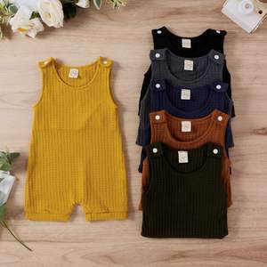Combinaison sans manches pour bébé fille, sélection multicolore, style gaufré - Product Image 2