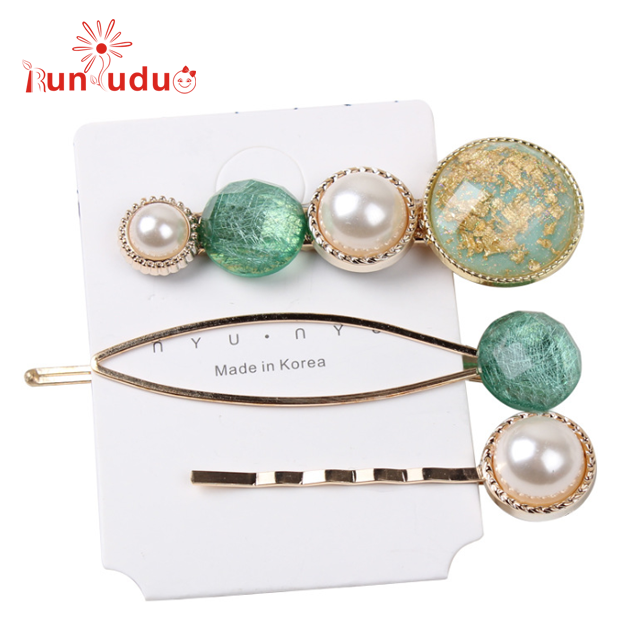 Винтажная заколка для волос с жемчугом