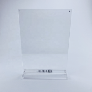 Acrylic giữ dấu hiệu rõ ràng Bảng menu hai mặt t hình dạng <span class=keywords><strong>Poster</strong></span> đứng Acrylic hiển thị cho đám cưới nhà hàng khách sạn - Product Image 2