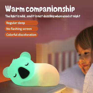 Decorazione creativa controllata luci notturne carine Koala scrivania lampada da lettura bambini Silicone Pat luce notturna per casa soggiorno - Product Image 3