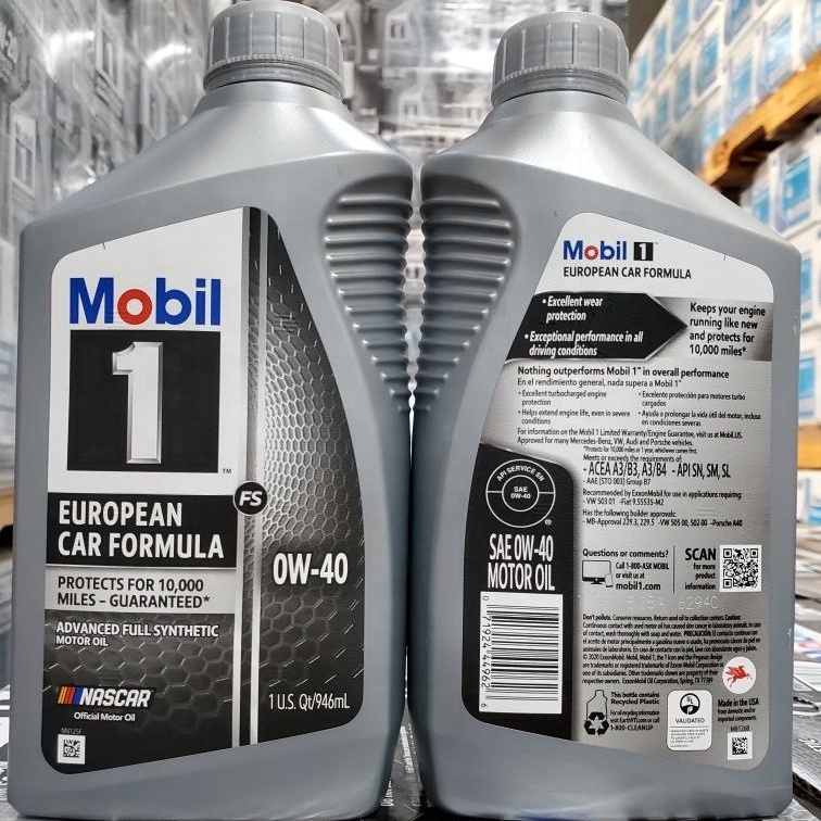 Mobil-1 0W40 1qt(946ml)ボトル×6本セット 【公式通販】