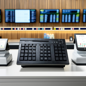 KB50MS/D 50-kunci Keyboard <span class=keywords><strong>USB</strong></span> dapat diprogram, pembaca kartu strip magnetik untuk sistem POS kualitas tinggi - Product Image 3