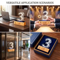 Plaque de récompense d'entreprise personnalisée en acrylique et bois de qualité supérieure, gravée au laser, trophée de service, fabricant certifié CE, vente en gros, coffret cadeau