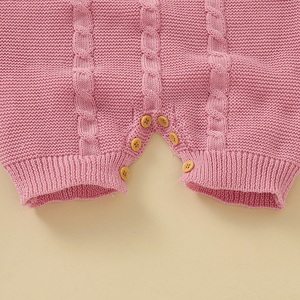Mimixiong Vente en gros de haute qualité pour tout-petits Nouveau-né bébé maillot tricoté vêtements jarretelles barboteuses combinaisons Roupas de Bebes - Product Image 5