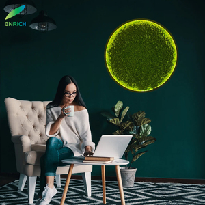 Mousse verte LED Lustre Lumière Intérieure Émettant Son Absorbable Combinaison Anneau Cercle Verseau Pendentif Acoustique pour Usage Bureau - Product Image 5