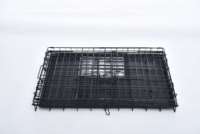 Caisse en métal noir pour chien, porte Durable, boîte pour chien, étanche, séparateur de casserole, panière extérieure, grand niche pliable pour chien