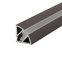 Profil de lumière LED encastrée de style moderne 12 mm en alliage d'aluminium série 6063 en forme de V avec plaque de tirage en silicone T5 anodisé CRI 90