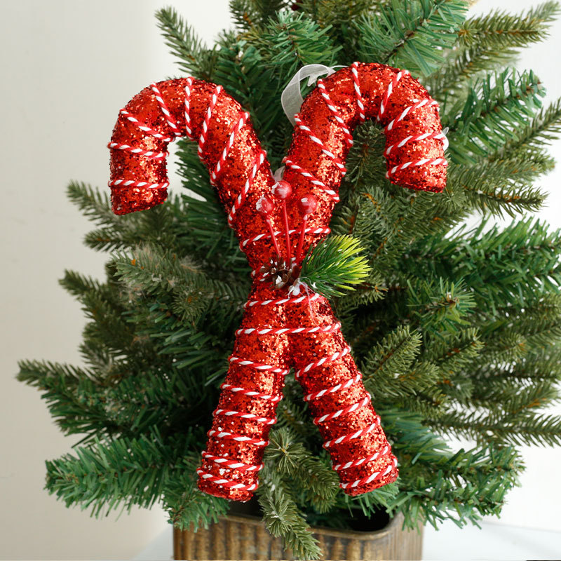 Canne de Noël rouge 22*17*5cm - un ensemble