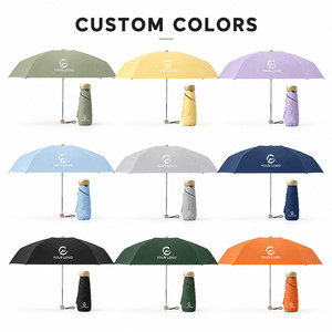 Paraguas Plegable Mini con Logotipo Personalizado, Ultraligero, Protección UV, Portátil, de Viaje, de Bolsillo, para Sol y Lluvia - Product Image 3