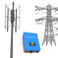 Système d'alimentation par éolienne à axe vertical 1kw 3kw 20kw Système de turbine éolienne en réseau 1200w Prix compétitif Production d'énergie éolienne