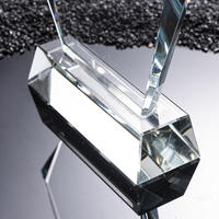 Gravure au laser 3D Plaque de verre cristal personnalisée Trophée de cristal Trophées de verre Souvenir de sublimation Trophées de cristal