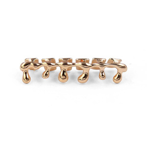 Toptan Hip Hop pirinç 18k altın kaplama yağmur damlaları diş <span class=keywords><strong>Grillz</strong></span> bakır dişler erkekler için rapçi takı - Product Image 3