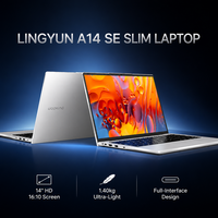 Woo King A14 SE 2026 Laptop Tipis & Ringan Baru 14 Inci Prosesor I5 SSD Keyboard Inggris untuk Bisnis & Belajar
