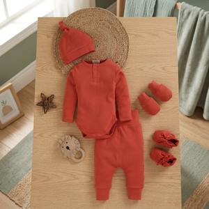 Ensemble de 5 bonnets en bambou biologique de qualité supérieure avec élasthanne, collection Berry, pour bébés, vêtements pour berceau et couches - Product Image 2