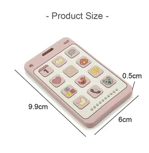 Yeni varış moda telefon fantezi şekli BPA ücretsiz bebek diş kaşıyıcı gıda sınıfı silikon diş çıkartma oyuncakları