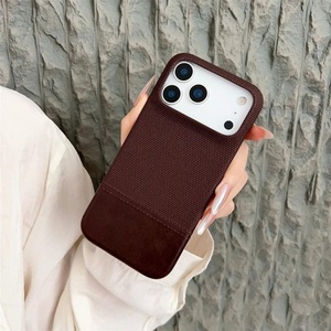 เคสโทรศัพท์มือถือ iPhone 17 Air 16 15 Pro Max  วัสดุหนังถักผสมผ้า  ฝาหลังทำจากผ้าทอเนื้อสัมผัสพิเศษ  พร้อมวัสดุ PU - Product Image 4