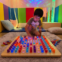Équipement de thérapie pour l'autisme : Piquets lumineux LED colorés, barres de jeu pour salle sensorielle, piquets muraux, panneau lumineux sensoriel pour jouets sensoriels
