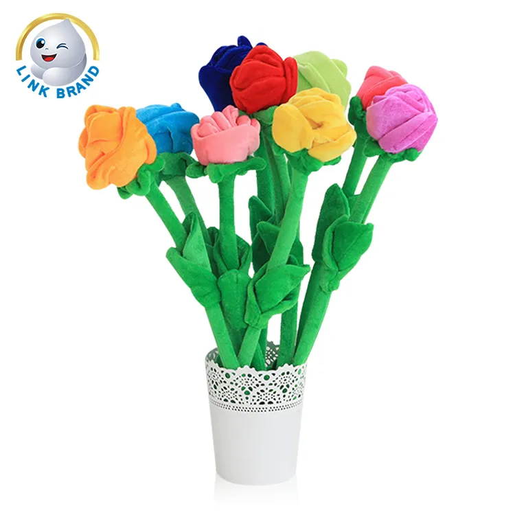 Valentine'S Day Cartoon Rose Bouquet Home Decoration Sunshine Smile Sun Flower Plush