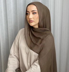 Breathable Light Weight Soft Cotton Rayon Viscose Woven Modal Muslim Women Shawl Hijab Scarf - Product Image 6
