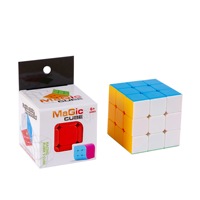 Cube magique sans autocollants de 5,5 cm, puzzle de vitesse, jouets éducatifs, jeu pour adultes, cadeaux d'anniversaire et de Noël pour enfants, adolescents et adultes