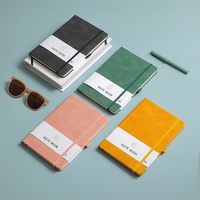 Individuelles LOGO Notizbuch mit Riemen Maßgefertigtes PU-Leder Verdicktes Notizbuch Handbuch A5 A6 A7 Mini Taschen-Geschäftsnotizbuch