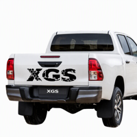 Autocollant de lettres pour hayon de pick-up XGS Red Splatter Distressed : Autocollant en vinyle mat, résistant à l'eau et aux UV, 4x4