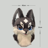 Adorable fait à la main chat et renard Fursuit tête masque enfants scène Performance porter pour Halloween et Cosplay Cosplay accessoires