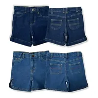 Adrenaline Baby Recto Denim Shorts Pack de 2 bleu foncé et bleu clair 100% coton coupe droite printemps été enfants poches