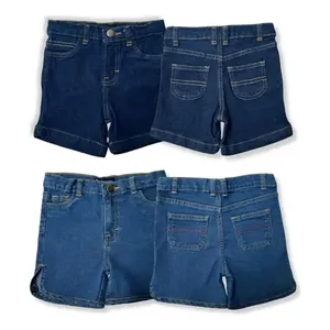 Pantaloncini in denim Adrenaline Baby, confezione da 2, in cotone blu scuro e chiaro, vestibilità dritta, pantaloni per bambini primavera-estate - Product Image 1