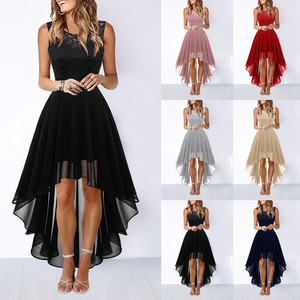 Nuevo Vestido Midi de Gasa con Encaje Sexy 2026 para <span class=keywords><strong>Mujer</strong></span>, Elegante Vestido Formal de Noche para Fiesta, Boda, Invitada, Cóctel - Product Image 2